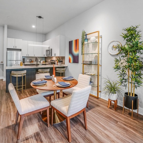 dining and kitchen area with spacious seating